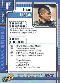 2000 Road Champs AXS #NNO Brian Deegan Back